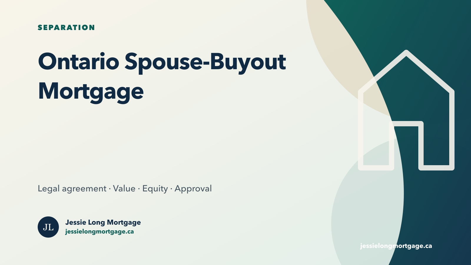Ontario divorce separation spouse buyout mortgage guide