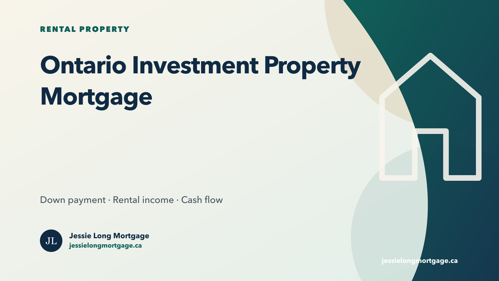 Ontario investment property mortgage down payment rental income cash flow
