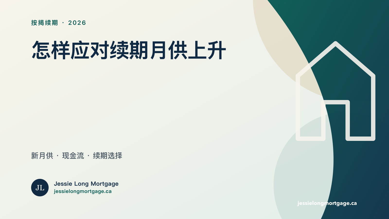 2026 加拿大按揭续期月供上升应对指南